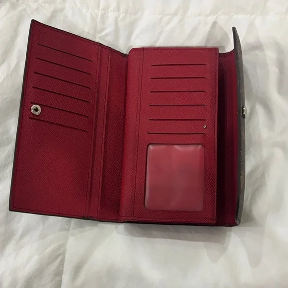 Louis Vuitton Brown and Tan Clutch wallet